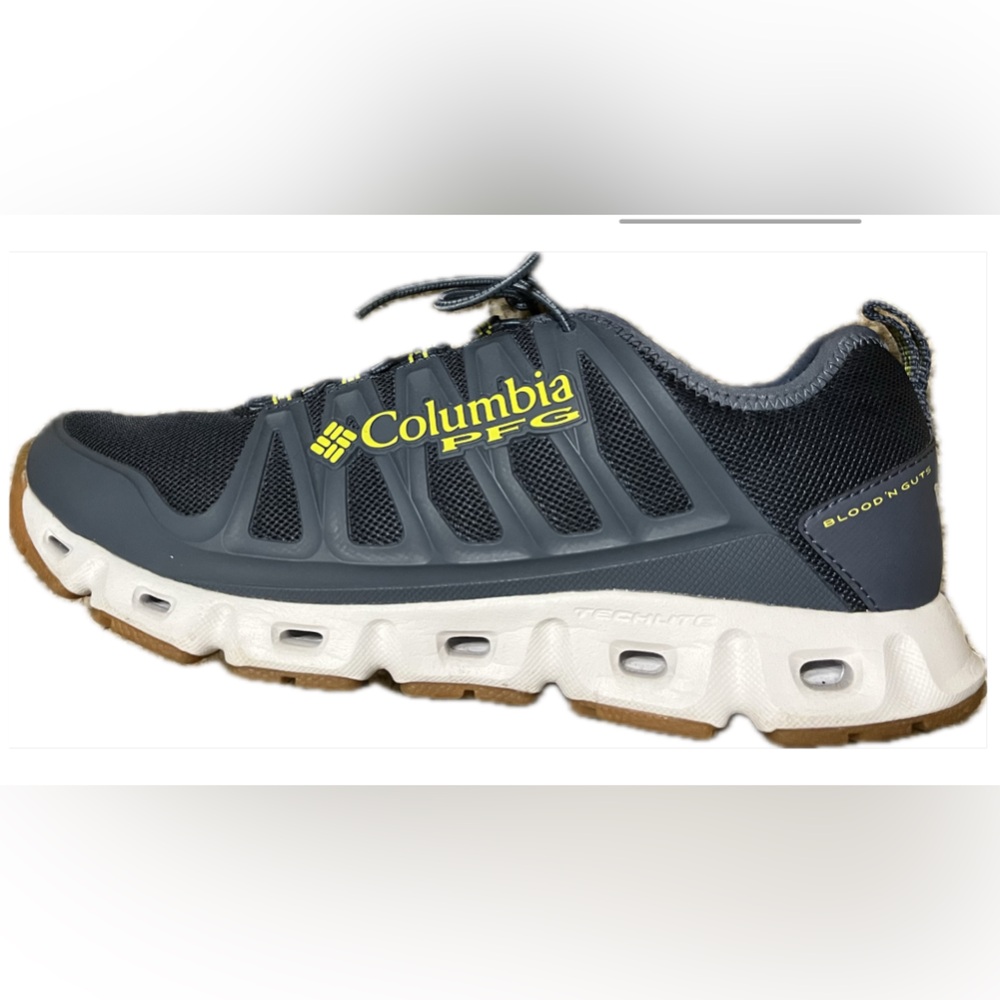 Columbia Gray blue and Yellow Athletic Shoes Lightweight Breathable Design